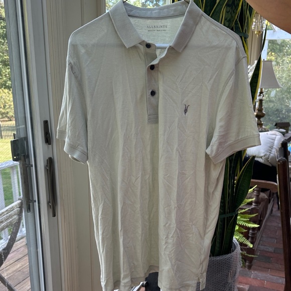 All Saints Men's Grey Polo Shirt - Picture 1 of 3
